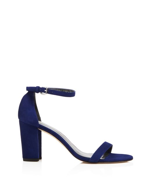 Stuart Weitzman | Brown Nearlynude Open Toe Mid Heel Sandals | Lyst