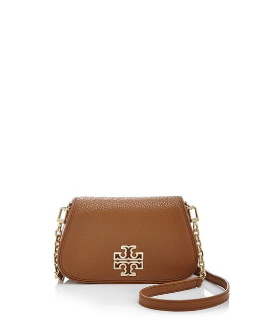 Tory burch Amanda Messenger Bag in Black (Bark) | Lyst