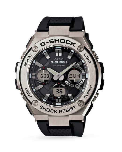 g shock silver black