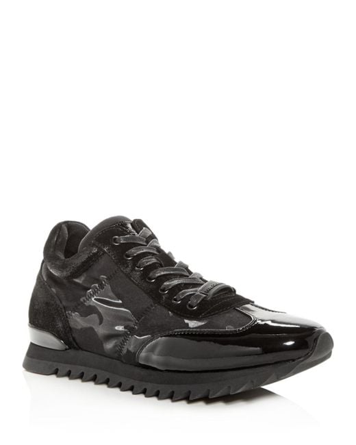 Lyst - Karl Lagerfeld Men's Suede & Patent Leather Lace Up Sneakers in ...