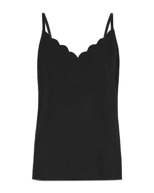 Lyst - Ted Baker Siina Scalloped Camisole Top in Black
