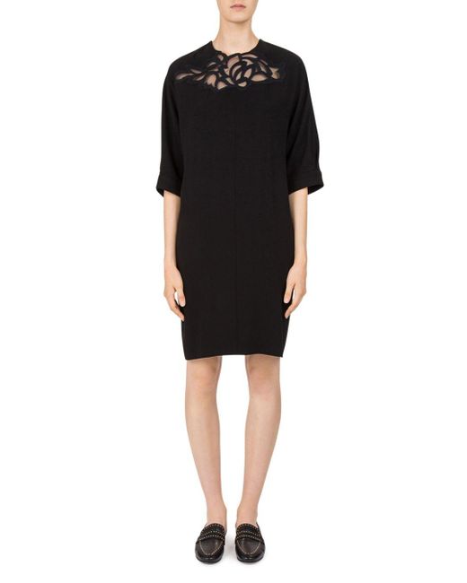 Gerard Darel Apolline Laceinset Dress in Black Lyst