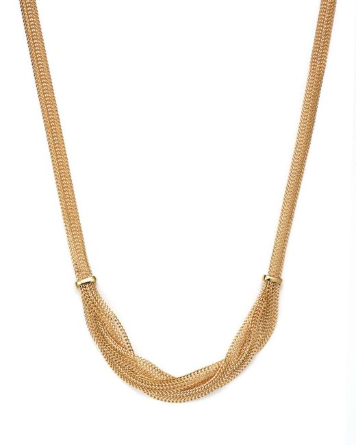 Lyst - Bloomingdale'S 14k Yellow Gold Braided Mesh Necklace, 17