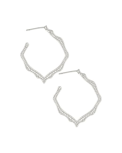 kendra scott silver hoop earrings