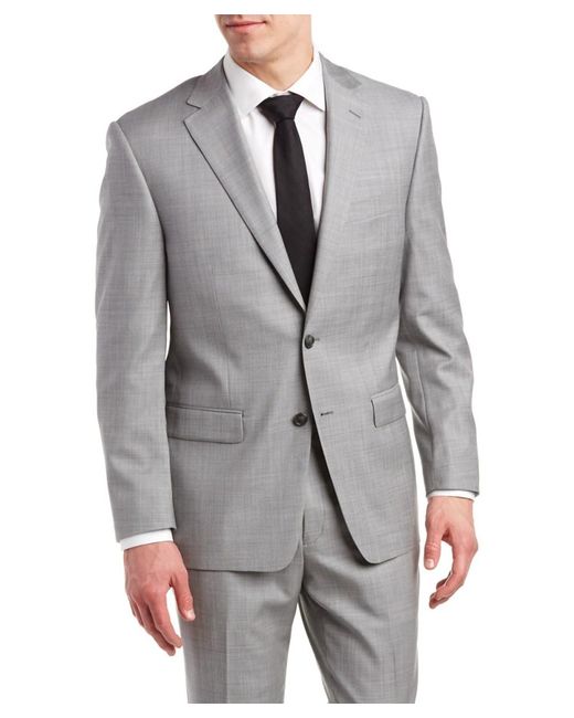 Austin reed Classic Fit Suit With Flat Front Pant in Gray for Men