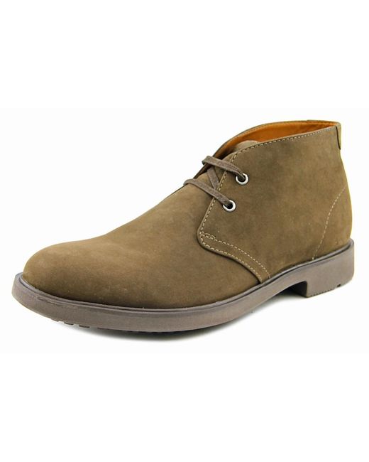 Clarks Riston Style Men Round Toe Leather Brown Chukka Boot in Brown ...