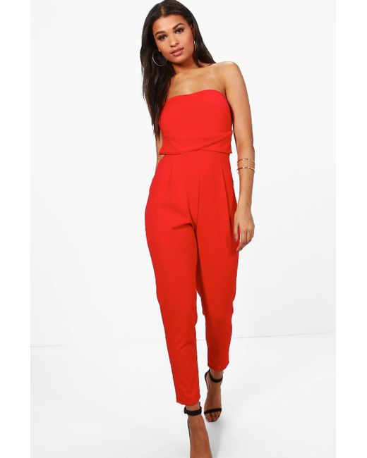 Boohoo Button Jumpsuit Viola Covered Woven TXOPkiZu
