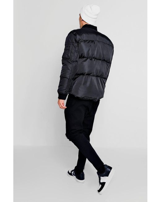 mens puffer jacket boohoo