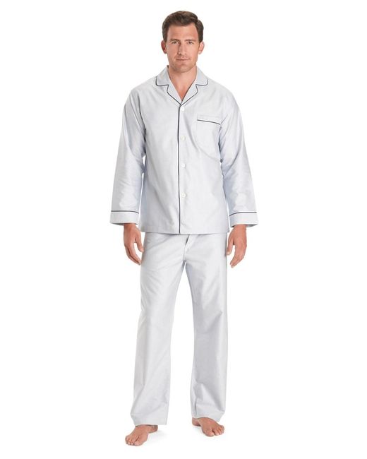Lyst - Brooks brothers Wrinkle-resistant Oxford Pajamas in White for Men