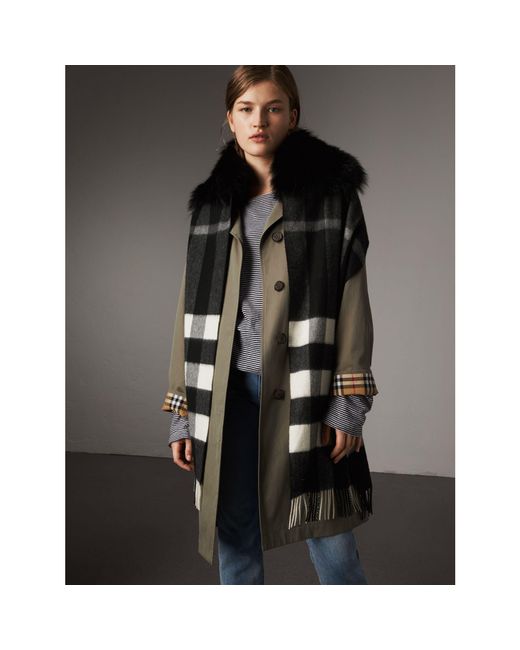 burberry fur scarf