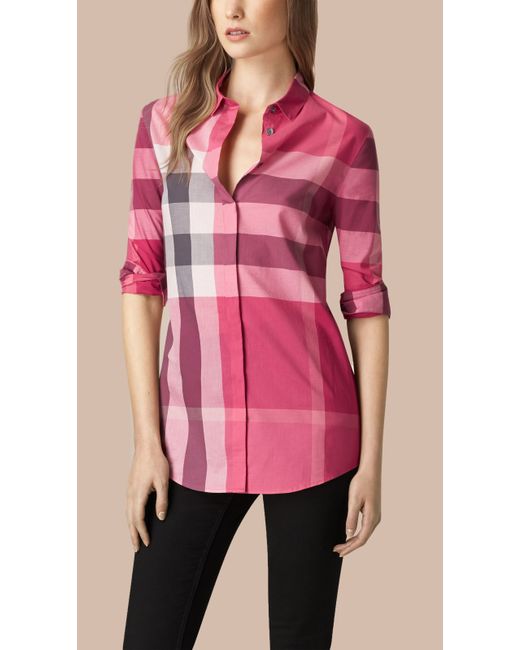 pink burberry shirts