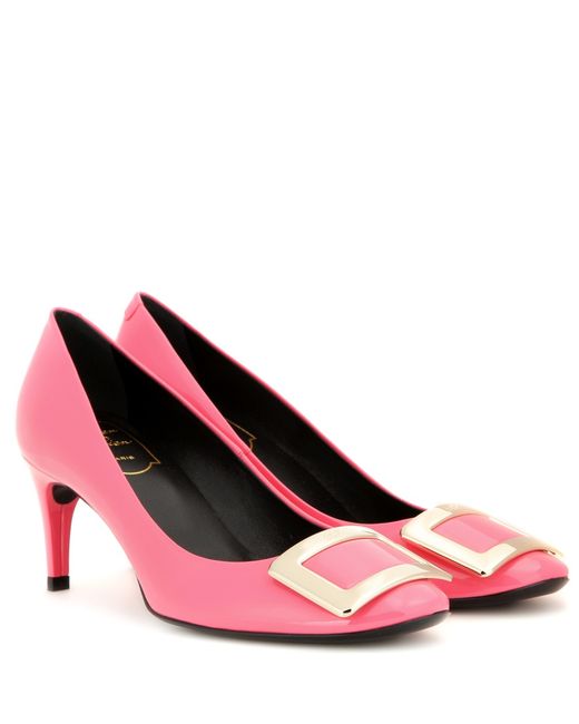 roger vivier belle de nuit patent leather pumps