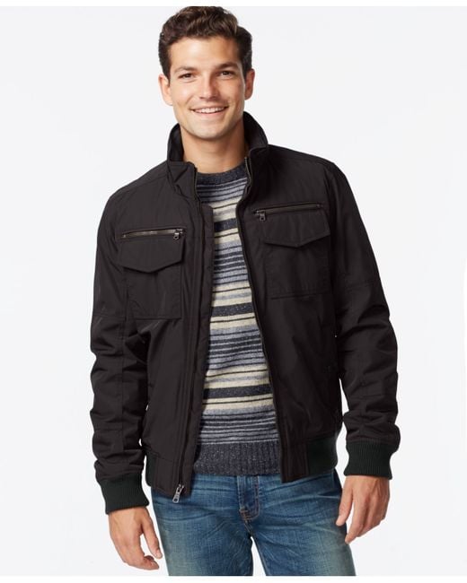 Tommy hilfiger Performance Bomber Jacket in Black for Men Lyst