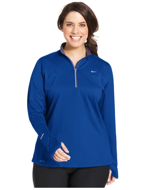 Download Nike Plus Size Element Long-sleeve Dri-fit Half-zip Top in ...