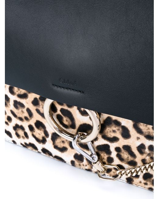 Chlo Faye Leopard-Print Leather Handbag in Multicolor (LEOPARD ...