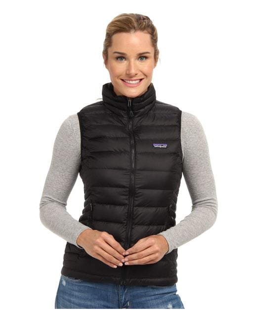 Download Patagonia Down Sweater Vest in Black | Lyst