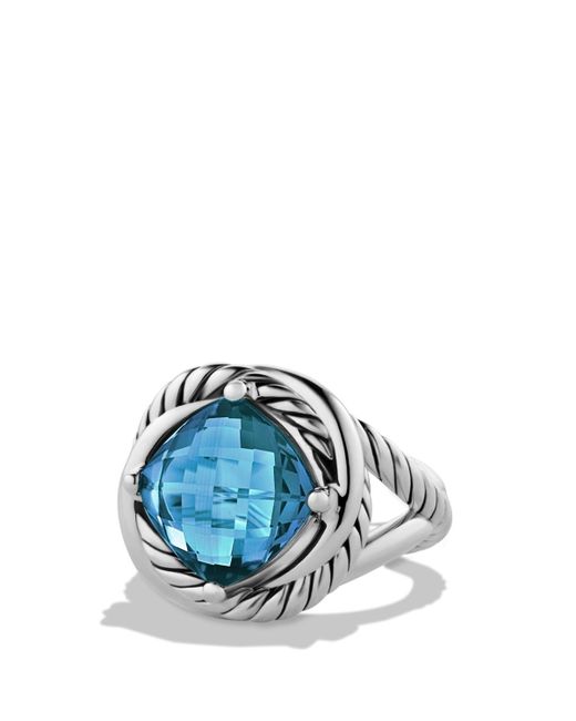 David yurman Infinity Ring With Hampton Blue Topaz in Blue (Silver/Blue ...