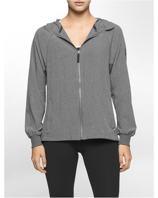 performance logo hooded puffer jacket calvin klein