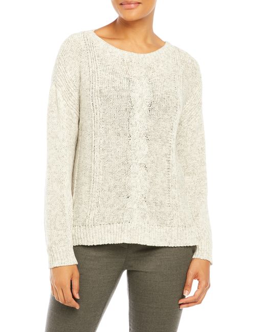 Eileen fisher Cable Knit Sweater in Multicolor Lyst