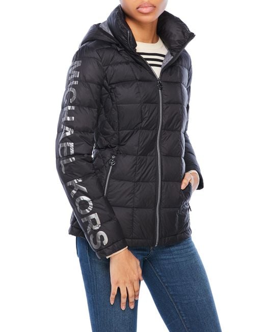 Download Michael kors Packable Down Jacket in Black | Lyst