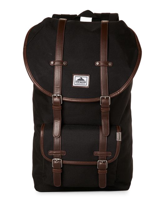 steve madden black utility backpack in black for save 43 lyst steve madden black utility backpack in black for save 43 lyst