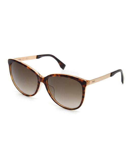 Fendi Ff0095 Tortoiseshell-Look Cat Eye Sunglasses in Brown | Lyst