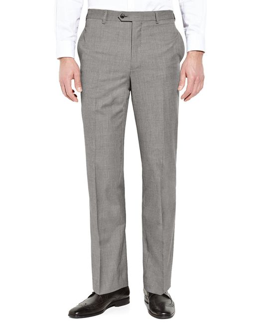 Tommy hilfiger Pindot Flat Front Dress Pants in Black for Men | Lyst