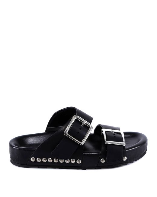 buckle studded sliders