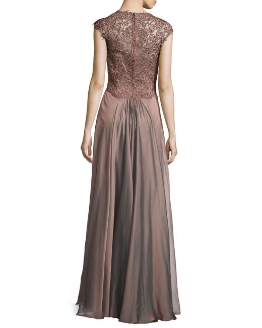 La femme Ruched-bodice Sweetheart Gown in Brown (cocoa) | Lyst