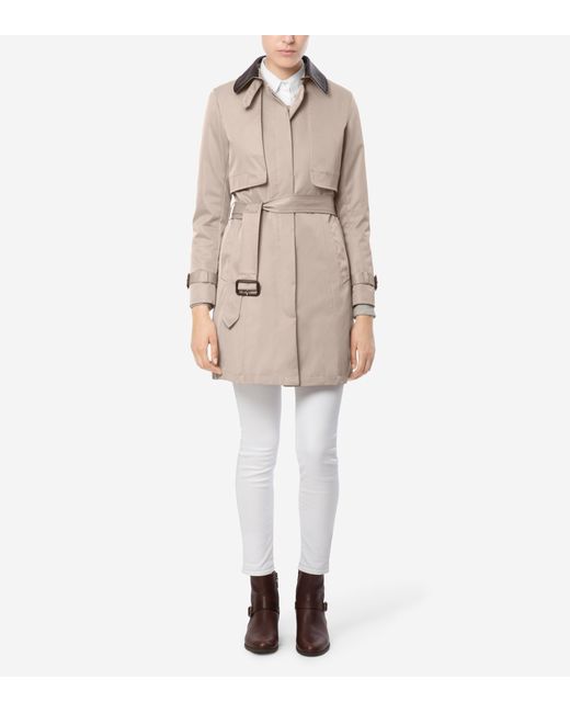 Cole haan Packable Rainwear Single Breasted Rain Jacket in Blue (Ink ...