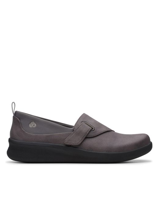 clarks grey flats