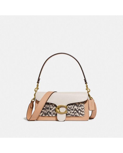 Women S Tabby Shoulder Bag 26 In Colorblock With Snakeskin Detail