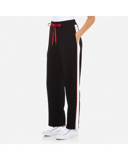 black pants with side stripe