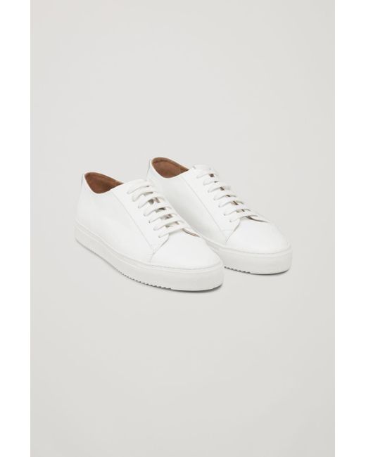 COS Thick-soled Leather Sneakers in White for Men - Lyst