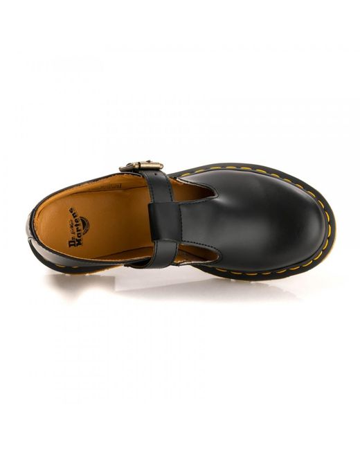 Dr. Martens Leather Core Polley T Bar Ladies Shoes in Black - Lyst