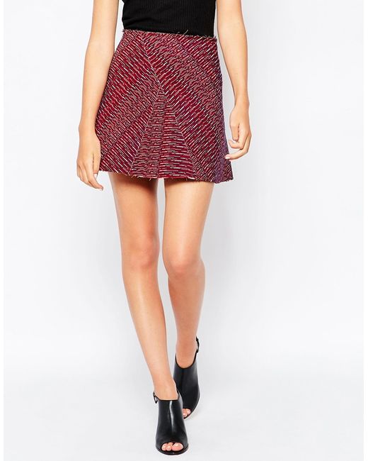 Asos A Line Jacquard Mini Skirt With Edge In asos a line jacquard mini skirt with edge in