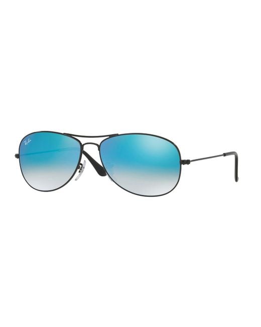 Ray-ban Small Ombre-mirrored Aviator Sunglasses in Blue | Lyst