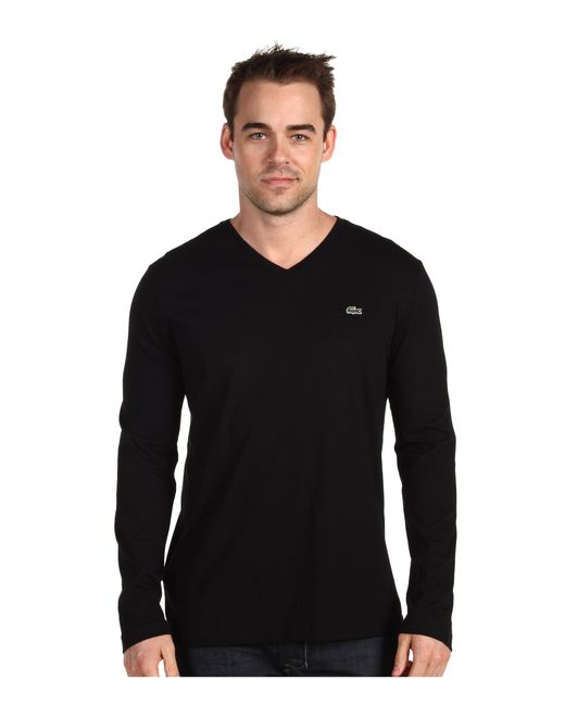 lacoste v neck t shirts for men