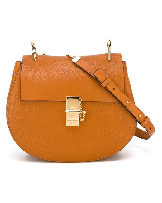 Chloé Drew Leather Shoulder Bag in Brown (NUDE & NEUTRALS) | Lyst