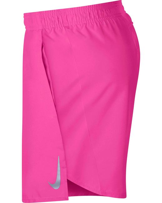 Nike Synthetic Challenger Dri-fit 5'' Running Shorts in Fuchsia Pink ...