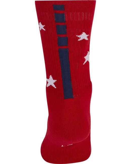 red and white nike elite socks