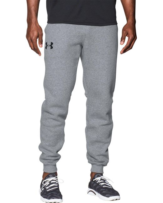 Under armour Rival Cotton Jogger Pants in Gray for Men | Lyst
