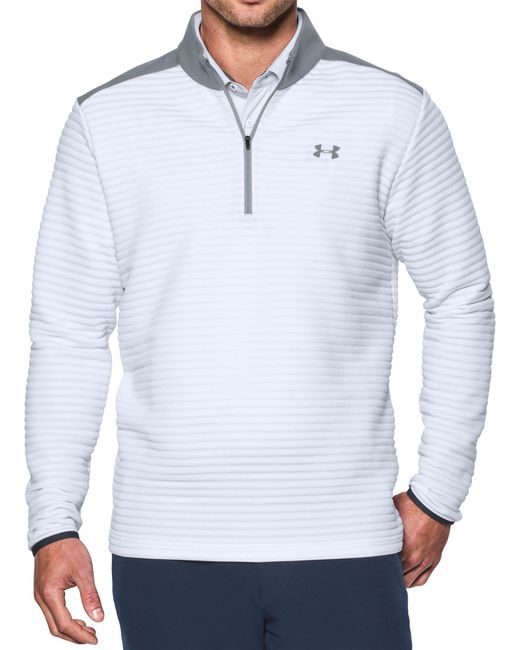 Under armour Tips Daytona Quarter-zip Golf Pullover in White for Men | Lyst