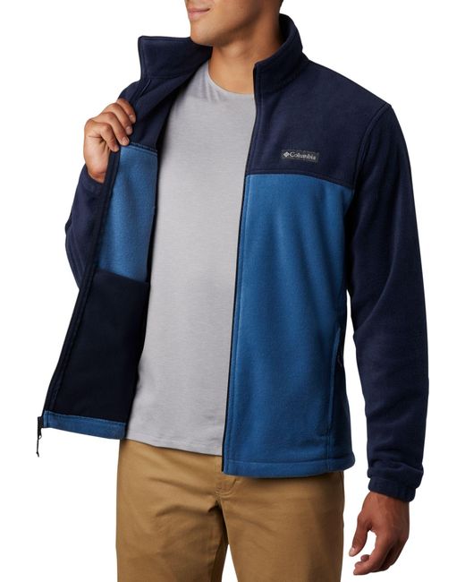 Columbia Steens Mountain Full Zip Fleece Jacket in Blue for Men - Lyst