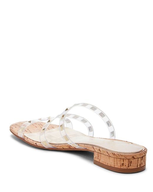 Lyst - Jessica Simpson Caira2 Studded Clear & Cork Sandals in White