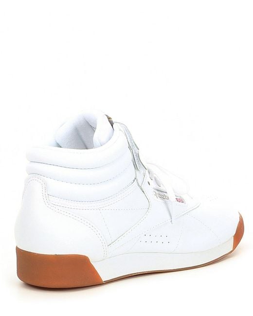 reebok freestyle hi white gum