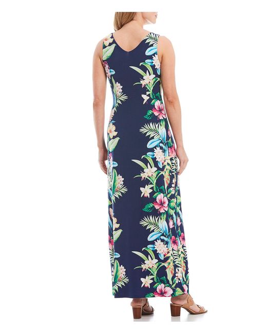 Lyst - Tommy Bahama Tropicalia Floral Print Scoop Neck Maxi Dress in Blue