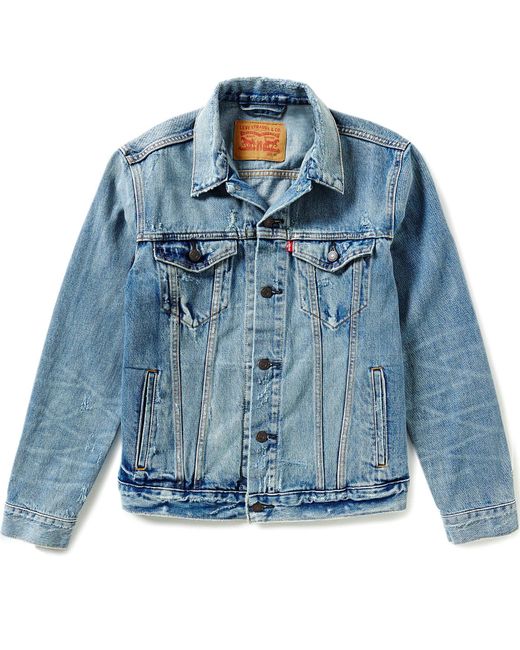 dark blue levi denim jacket