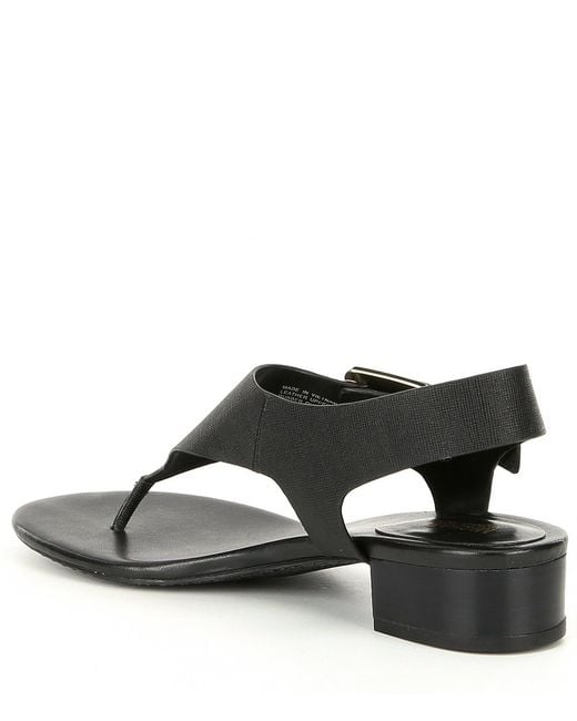 thong block heel sandals