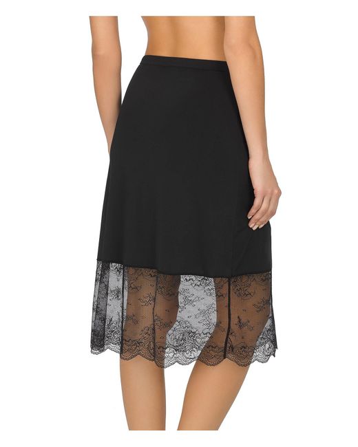 black half slip with lace trim